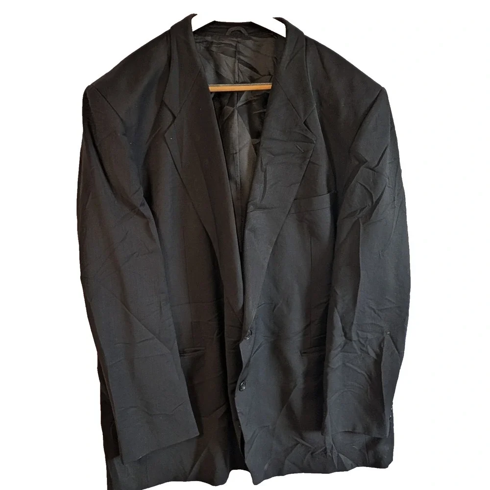 Vintage Wool Suit Coat Mens By Roma Tailors Grey